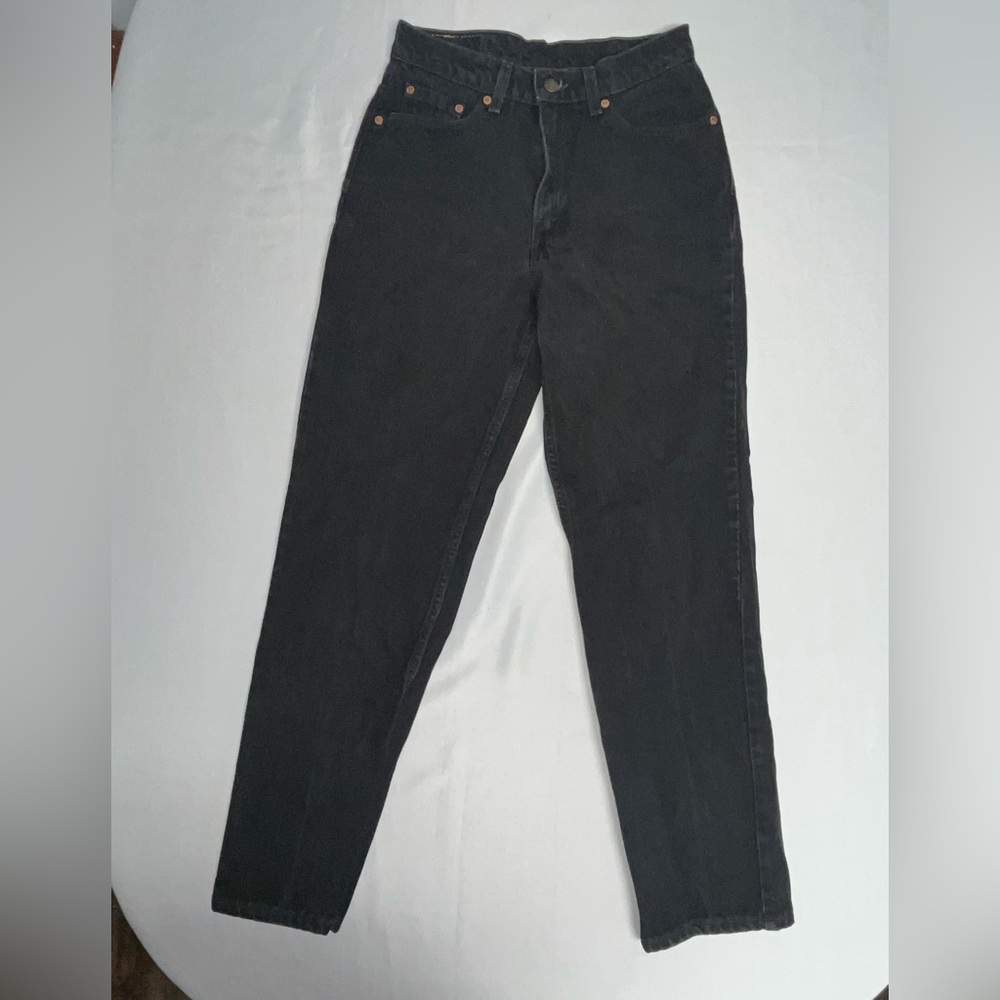 Levi’s 512 Slim Fit 8 Reg Straight Leg Vintage Black Denim Cowgirl Western
